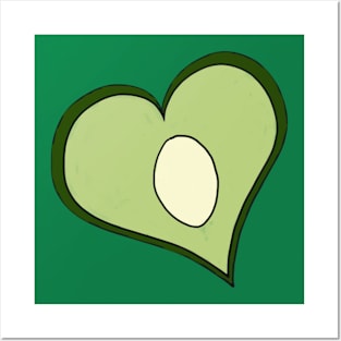 Avocado Heart Posters and Art